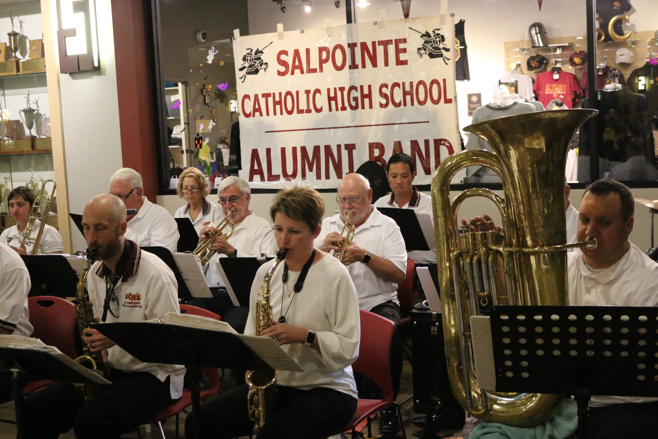 Alumni band performing