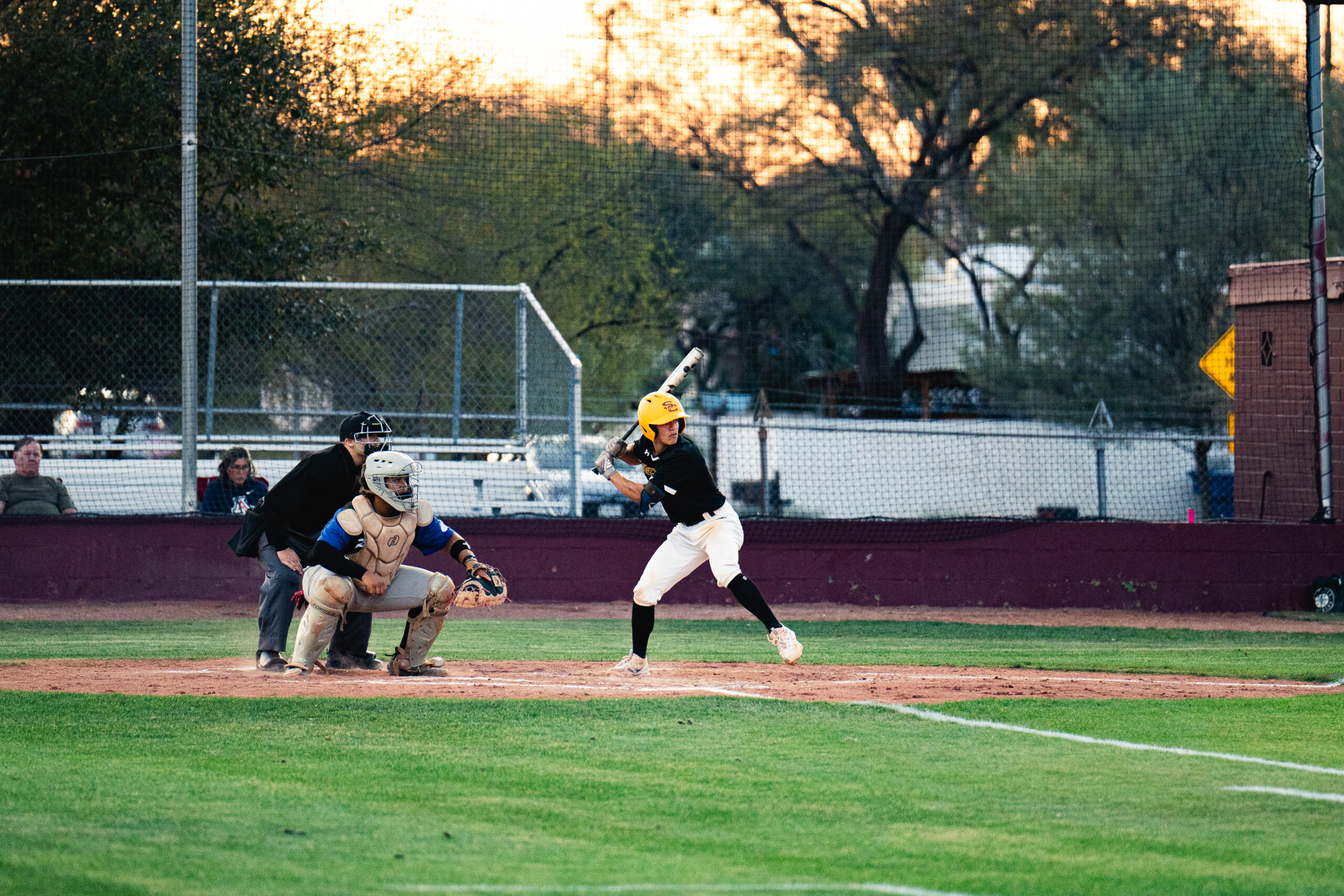 Male playing baseball