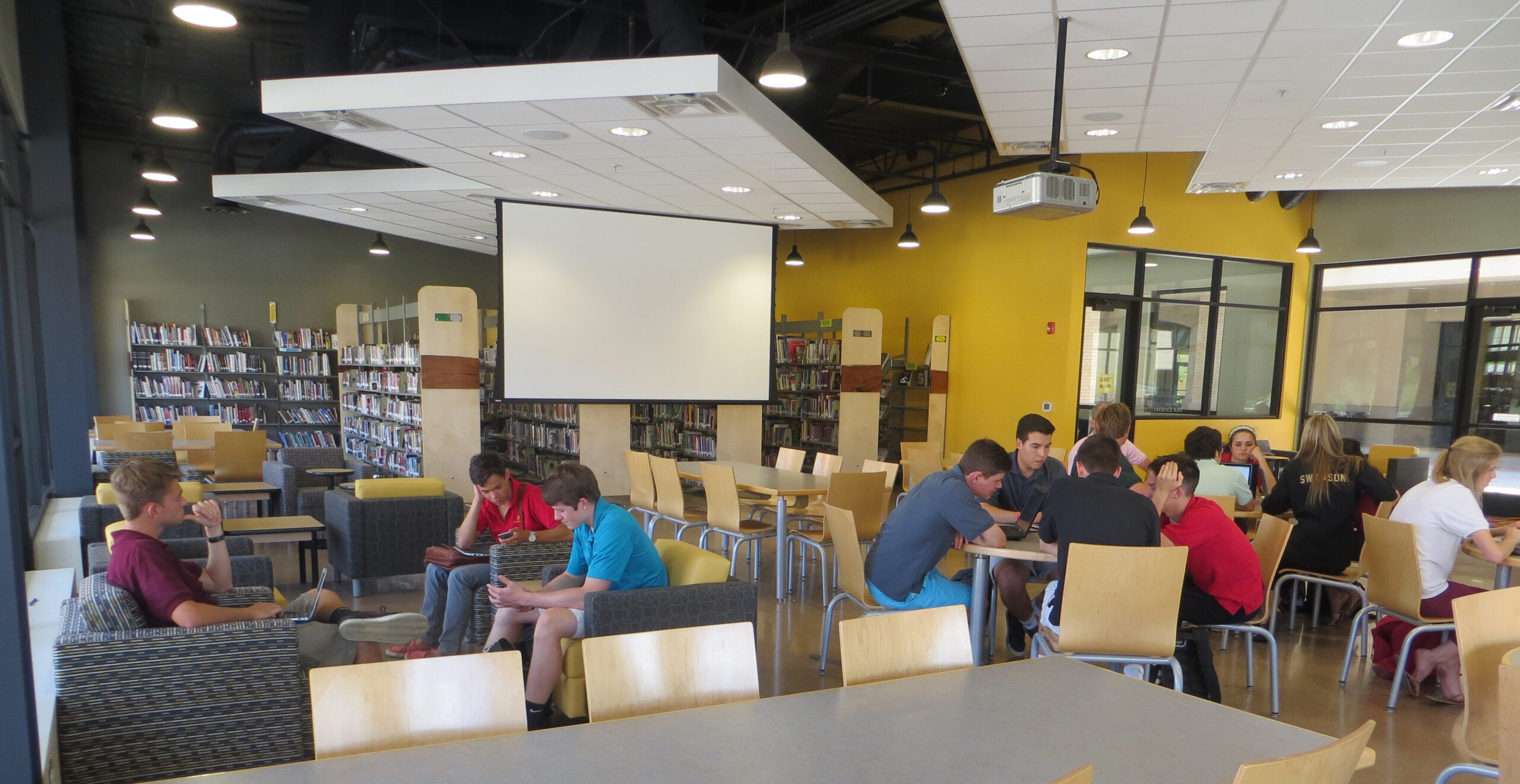 Students in Click Family Library